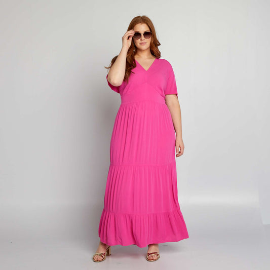 Robe longue fluide Rose