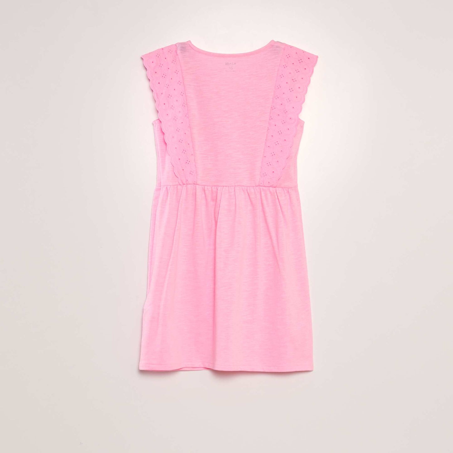 Robe avec broderies anglaises Rose