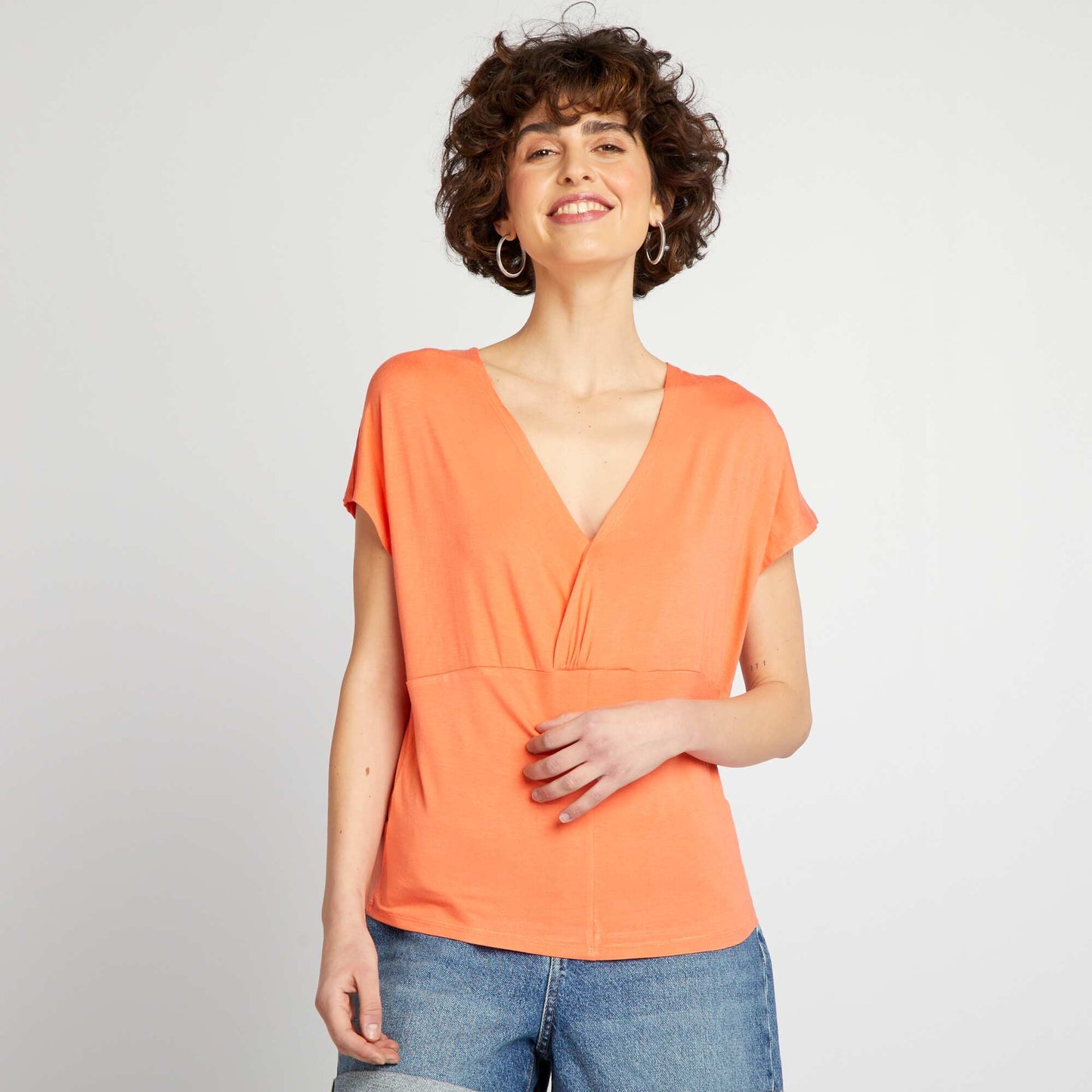 Tee-shirt manches courtes ultra-stretch Orange