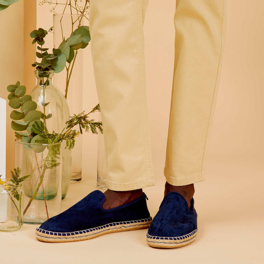 Espadrilles en suédine Bleu