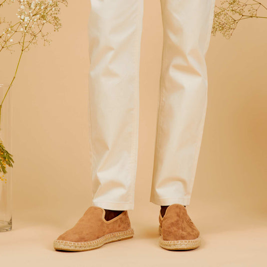 Espadrilles en suédine Beige