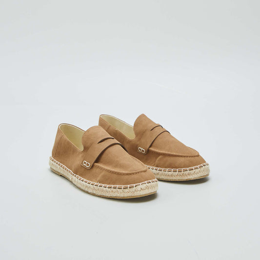 Espadrilles forme mocassins Marron