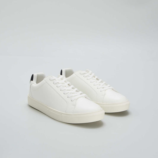 Baskets basses texturées BLANC