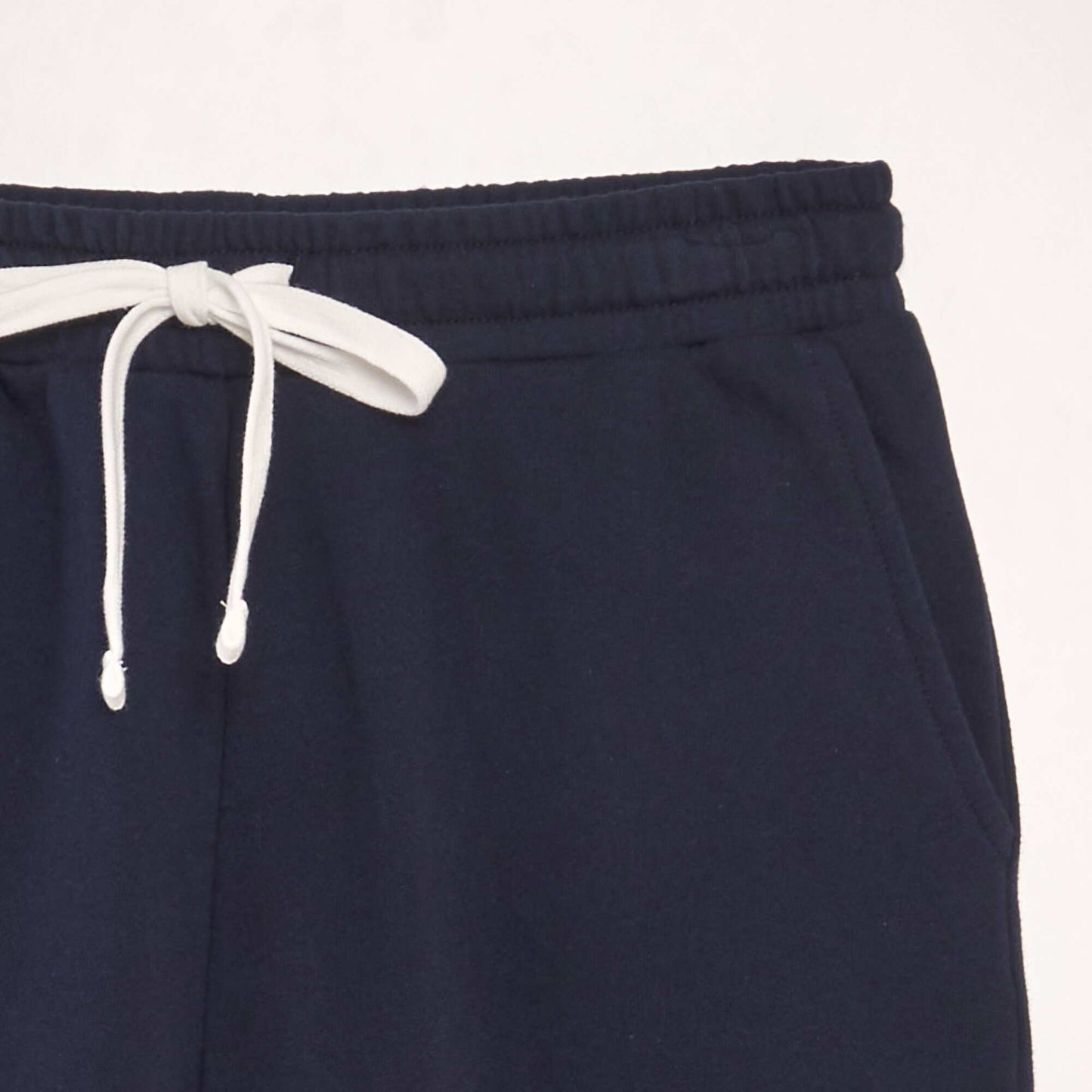 Bermuda en molleton fin Bleu marine