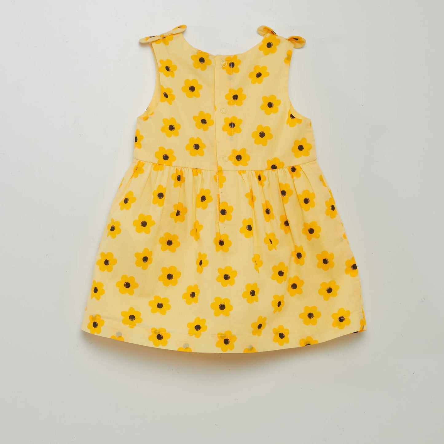 Robe sans manches à motif Jaune