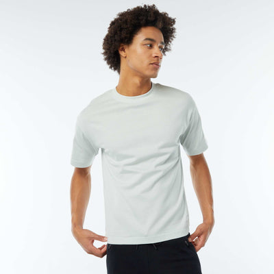 T-shirt col rond en coton BLEU CLAIR