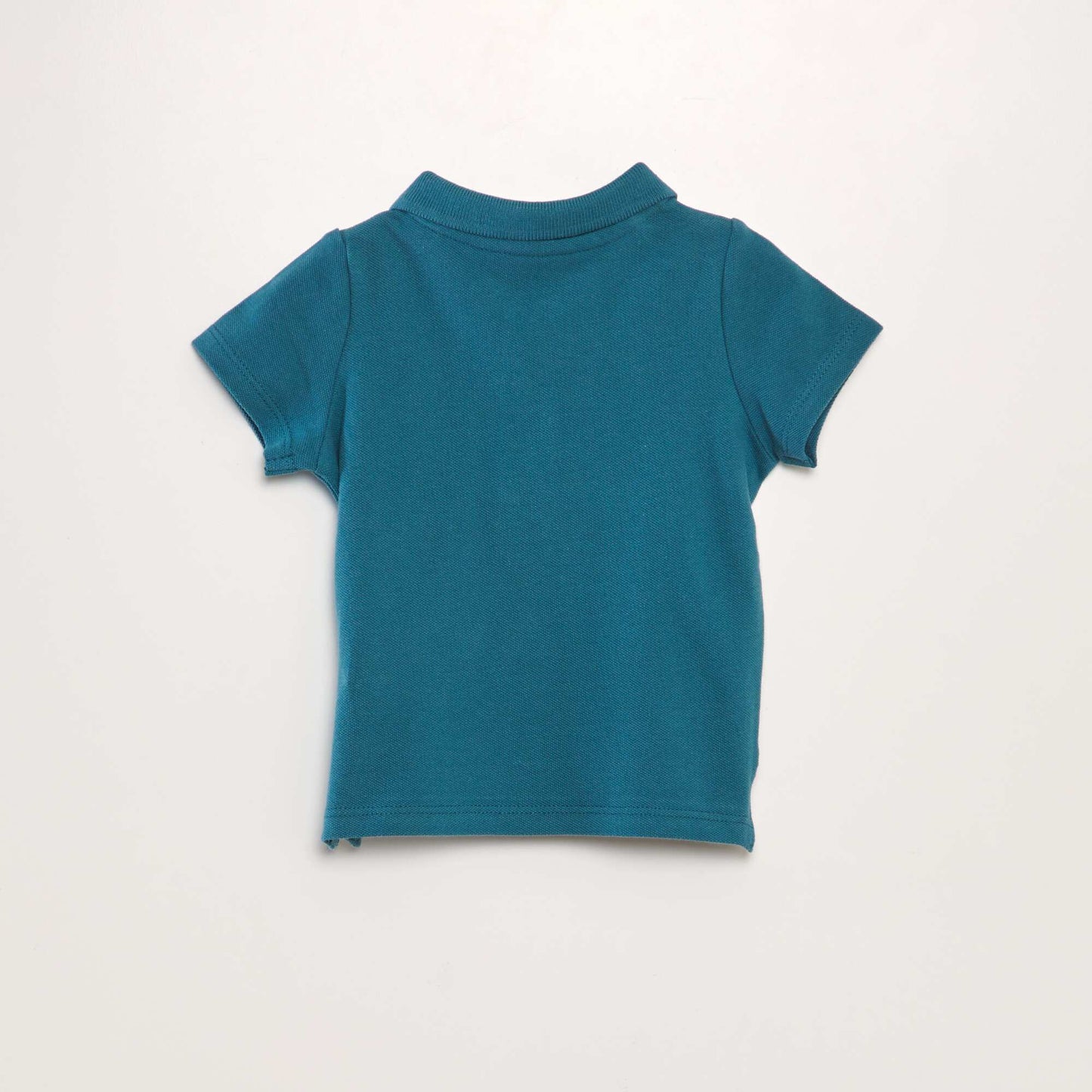 Polo en piqué de coton 'palmier' Bleu
