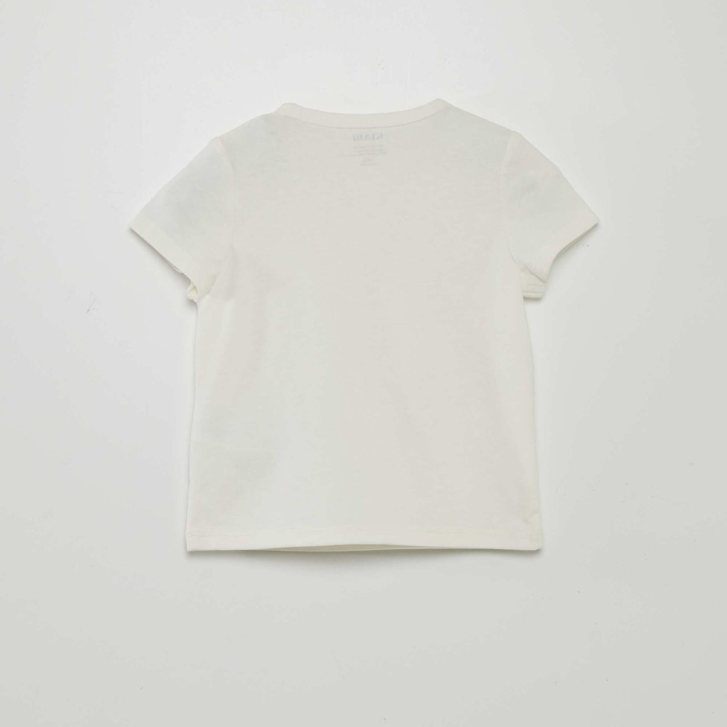 Tee-shirt uni avec col boutonné blanc