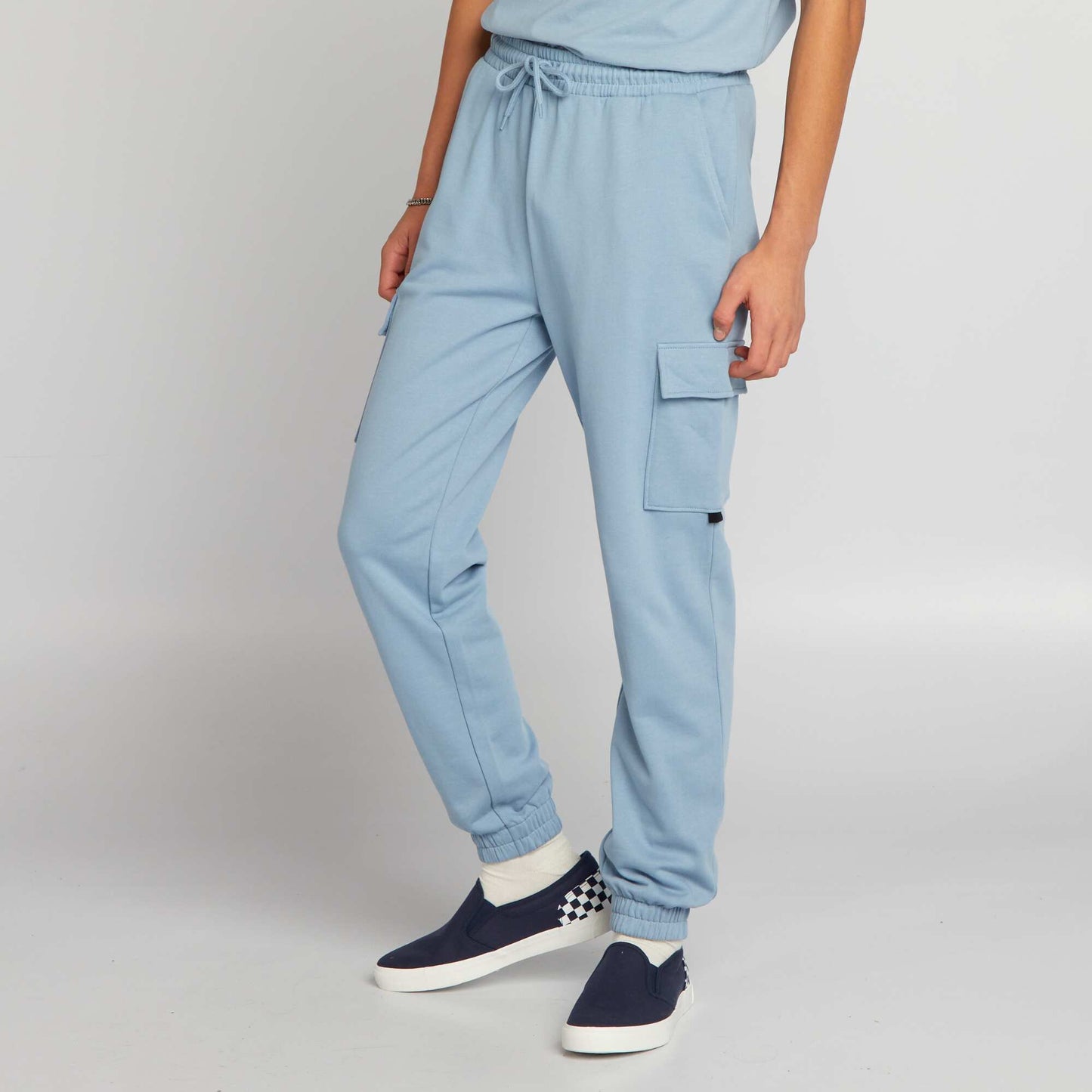 Pantalon de jogging style cargo Bleu ciel