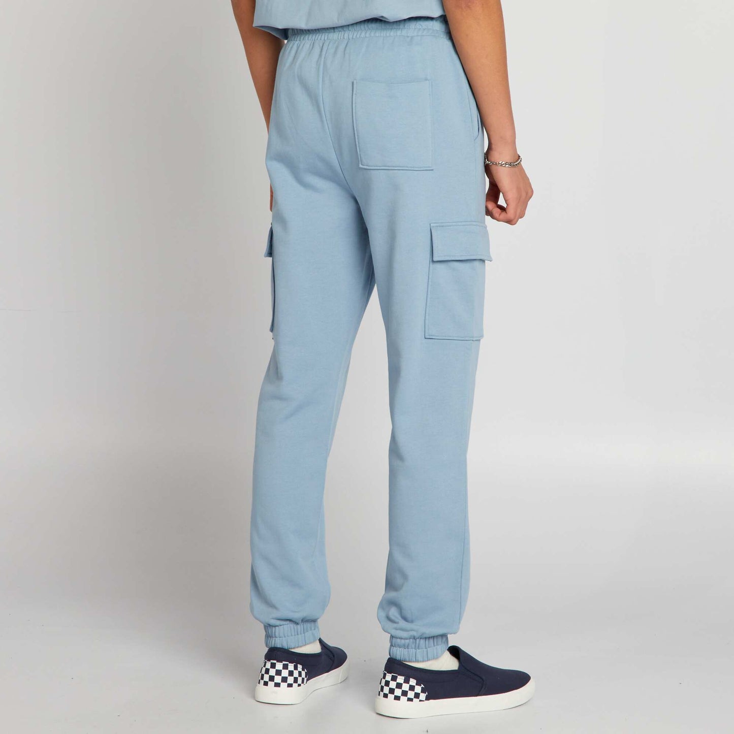 Pantalon de jogging style cargo Bleu ciel