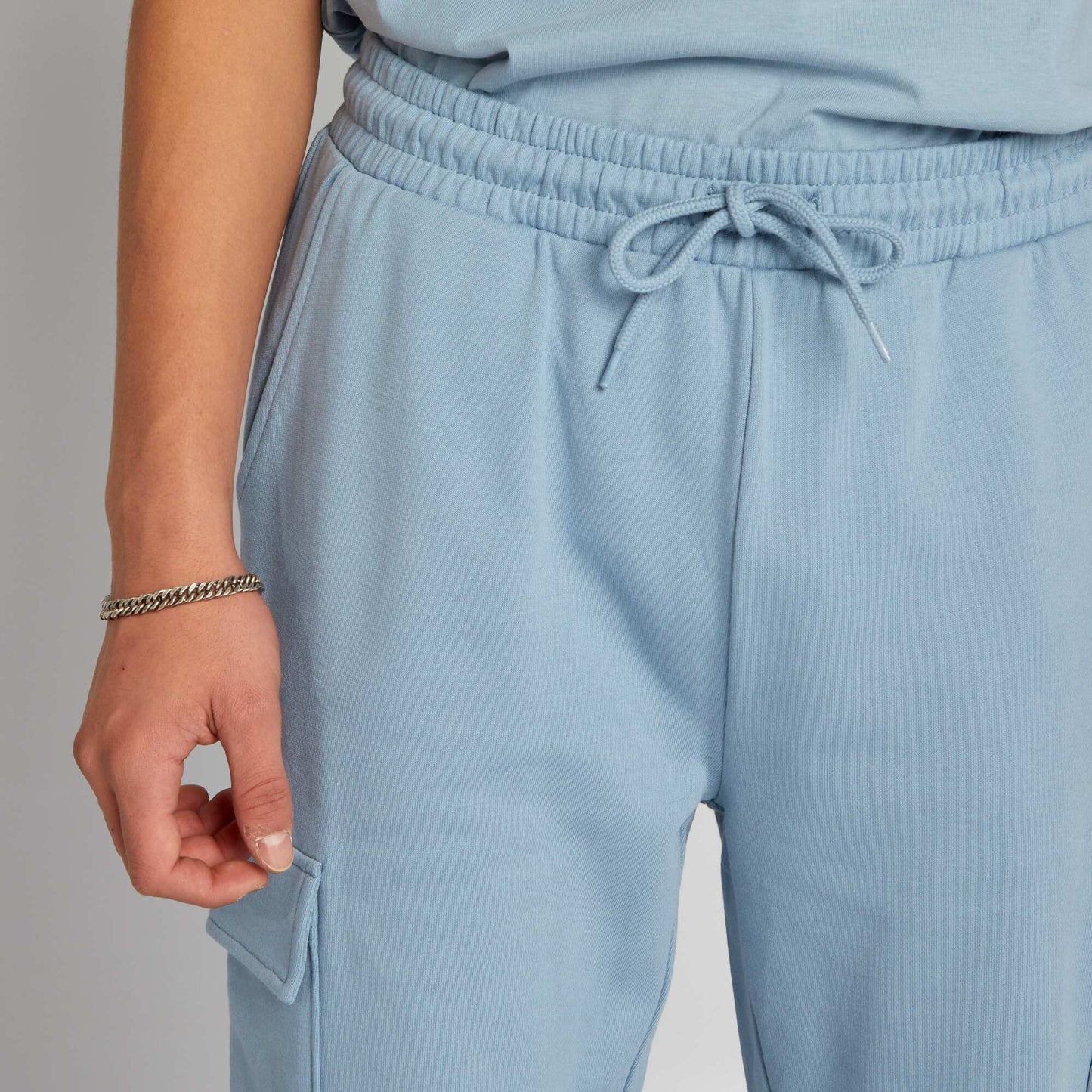 Pantalon de jogging style cargo Bleu ciel