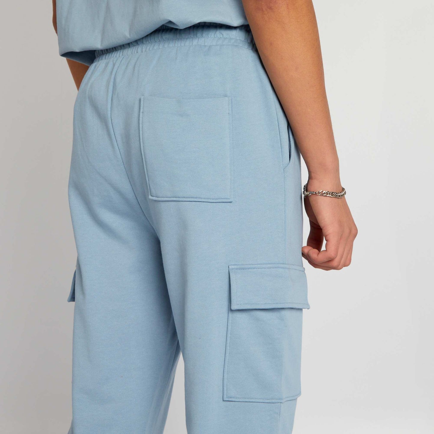 Pantalon de jogging style cargo Bleu ciel