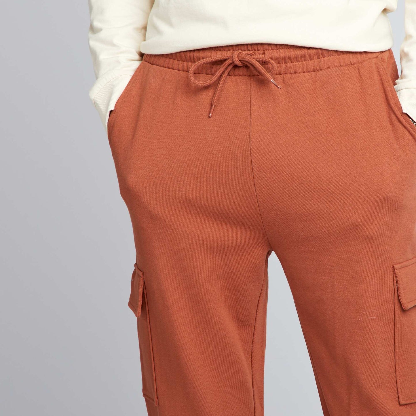 Pantalon de jogging style cargo Marron