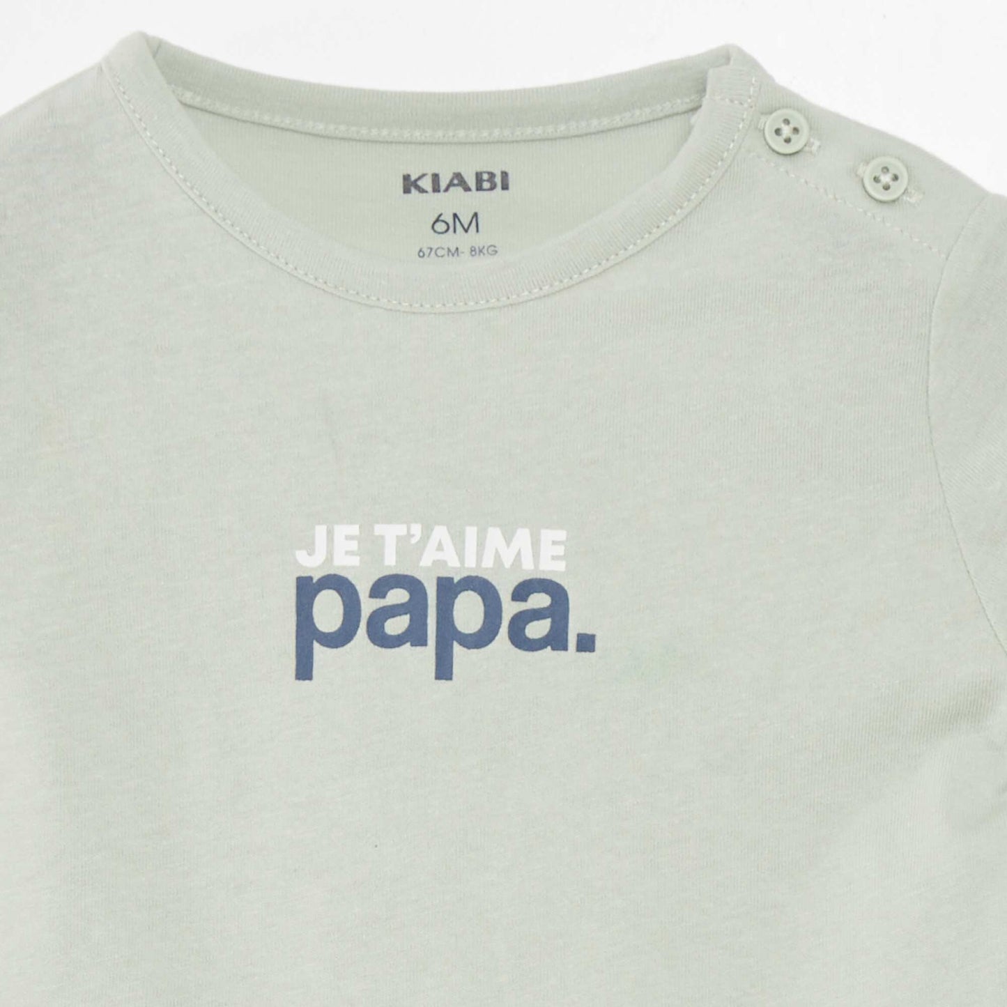 T-shirt manches courtes avec inscription Vert