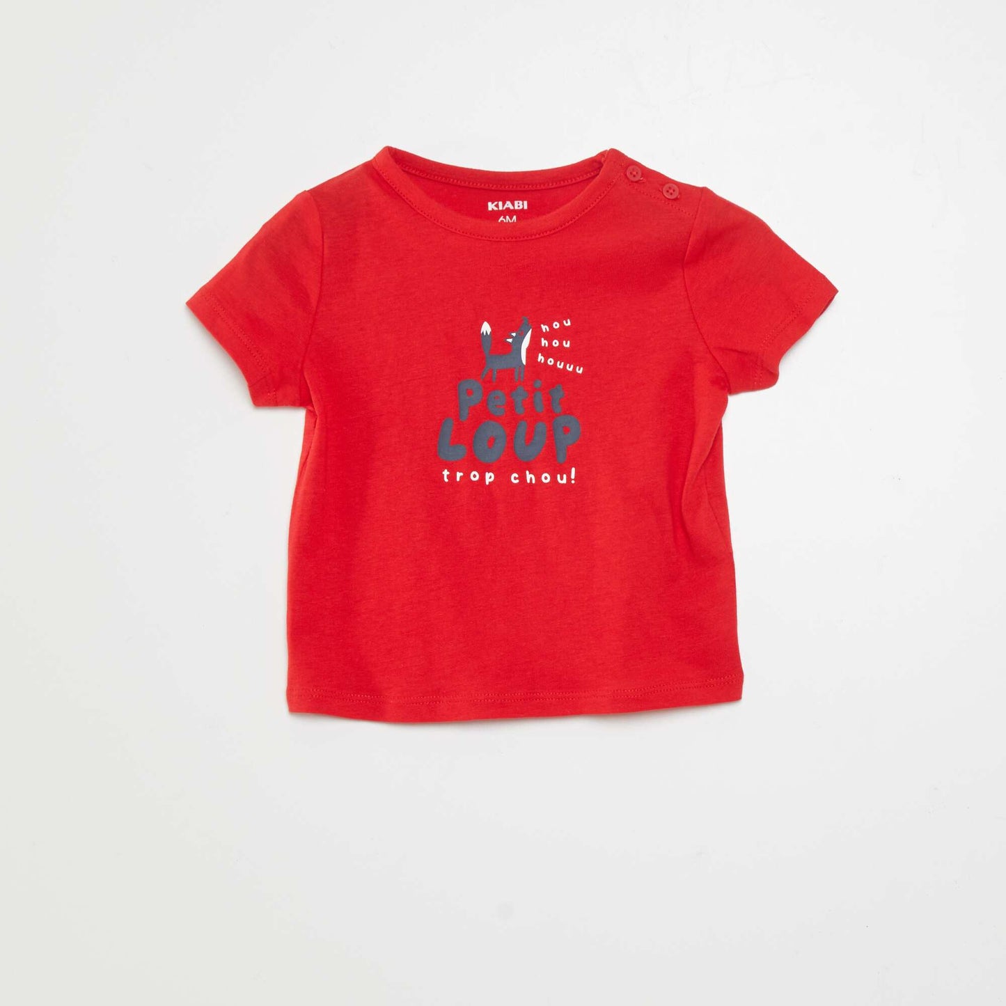 T-shirt manches courtes imprimé Rouge