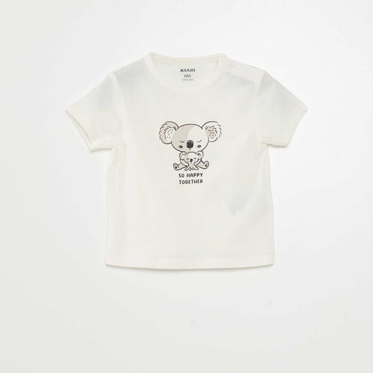T-shirt manches courtes imprimé Blanc