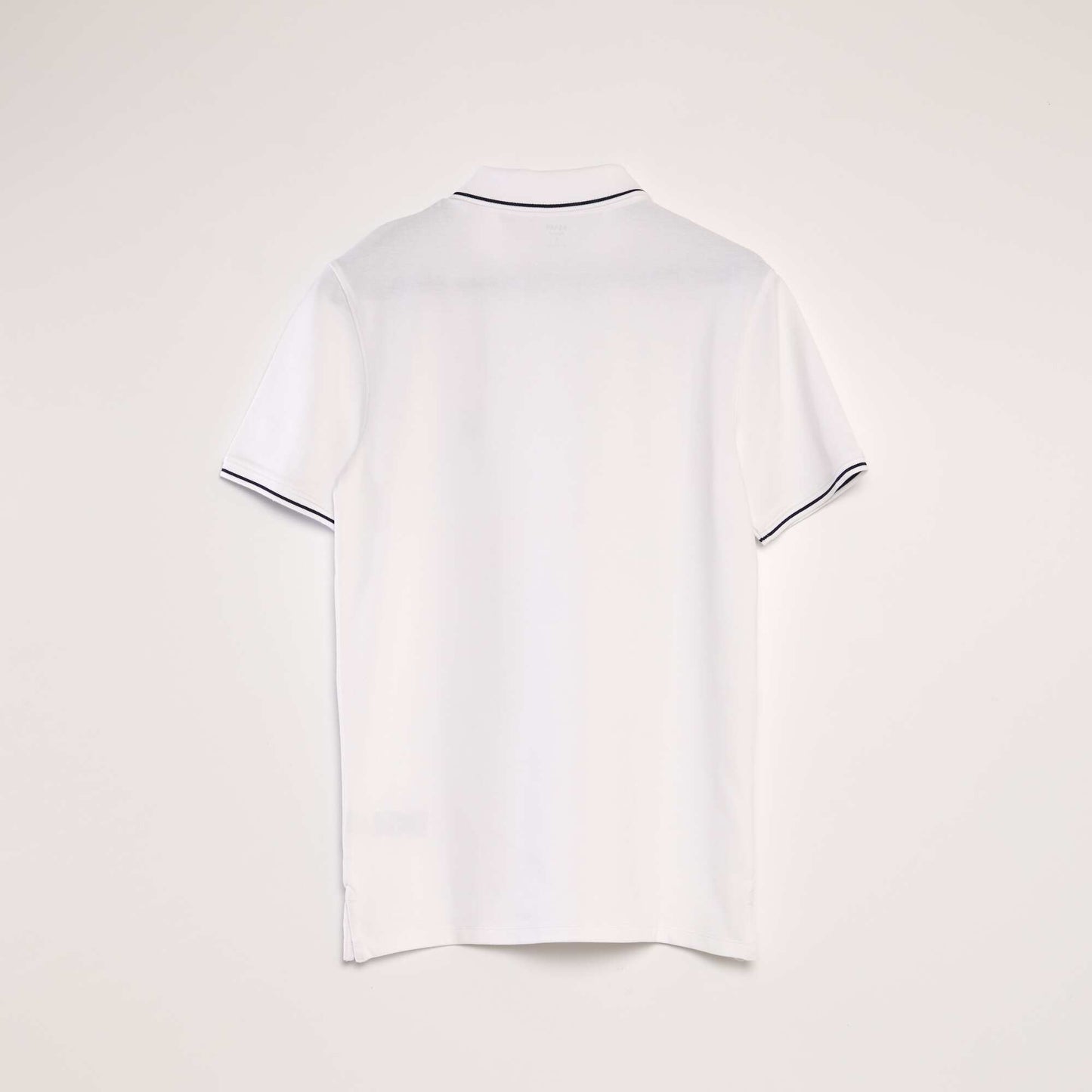 Polo en piqué de coton blanc
