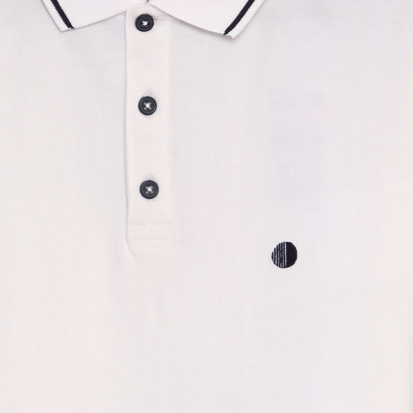 Polo en piqué de coton blanc