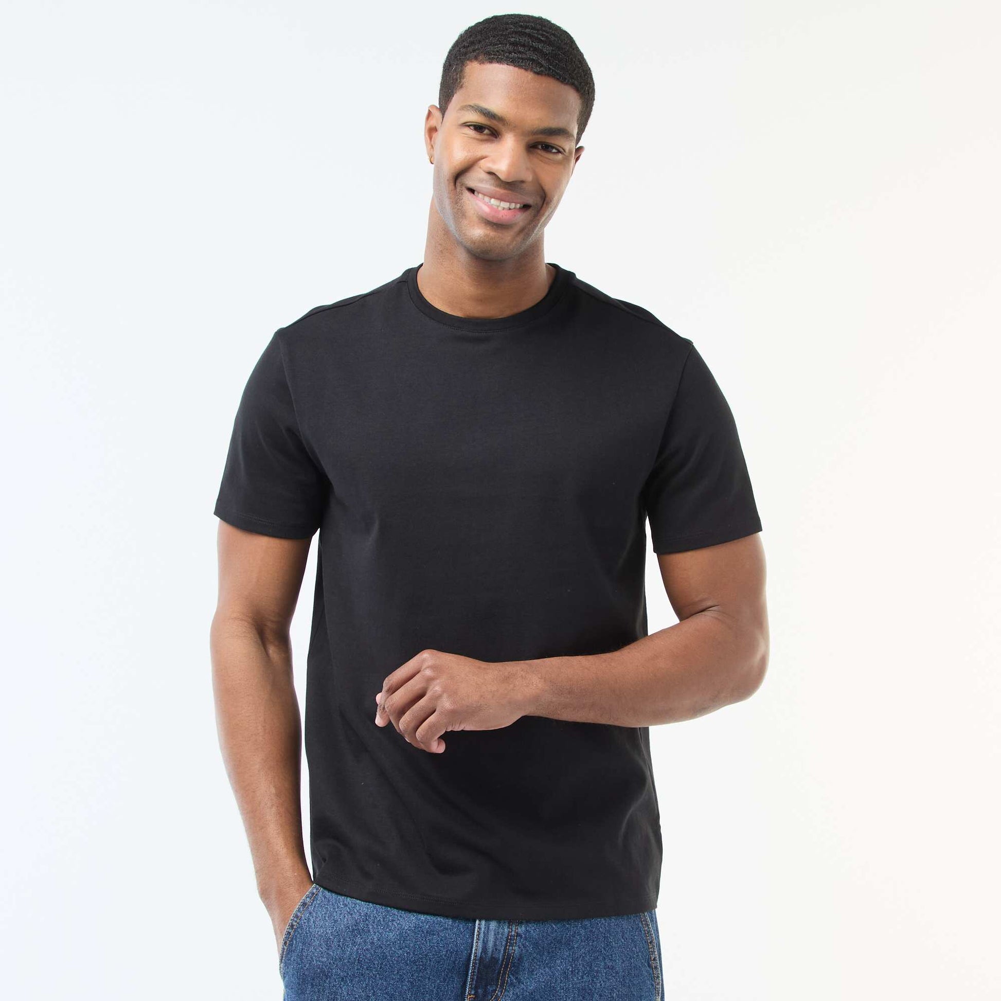 T-shirt à col rond en coton - Tough Cotton™ NOIR