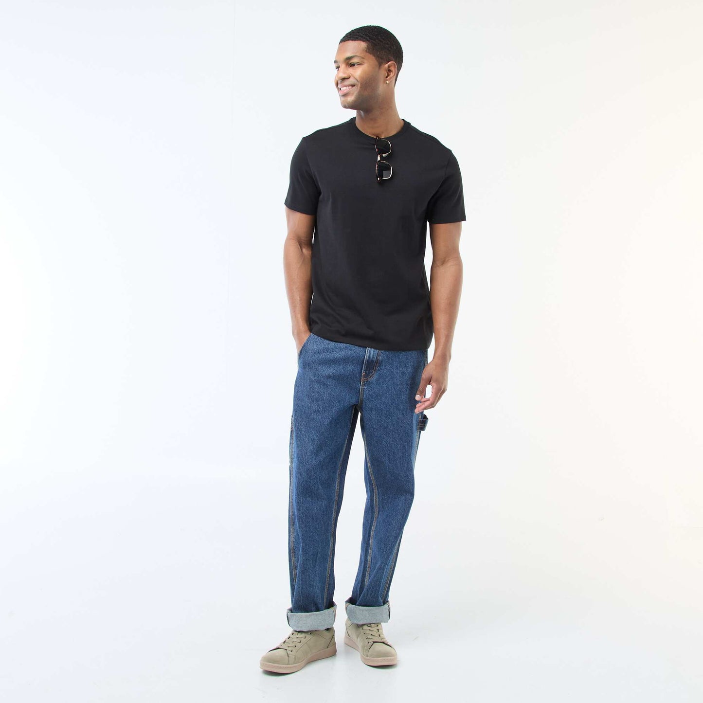 T-shirt à col rond en coton - Tough Cotton™ NOIR