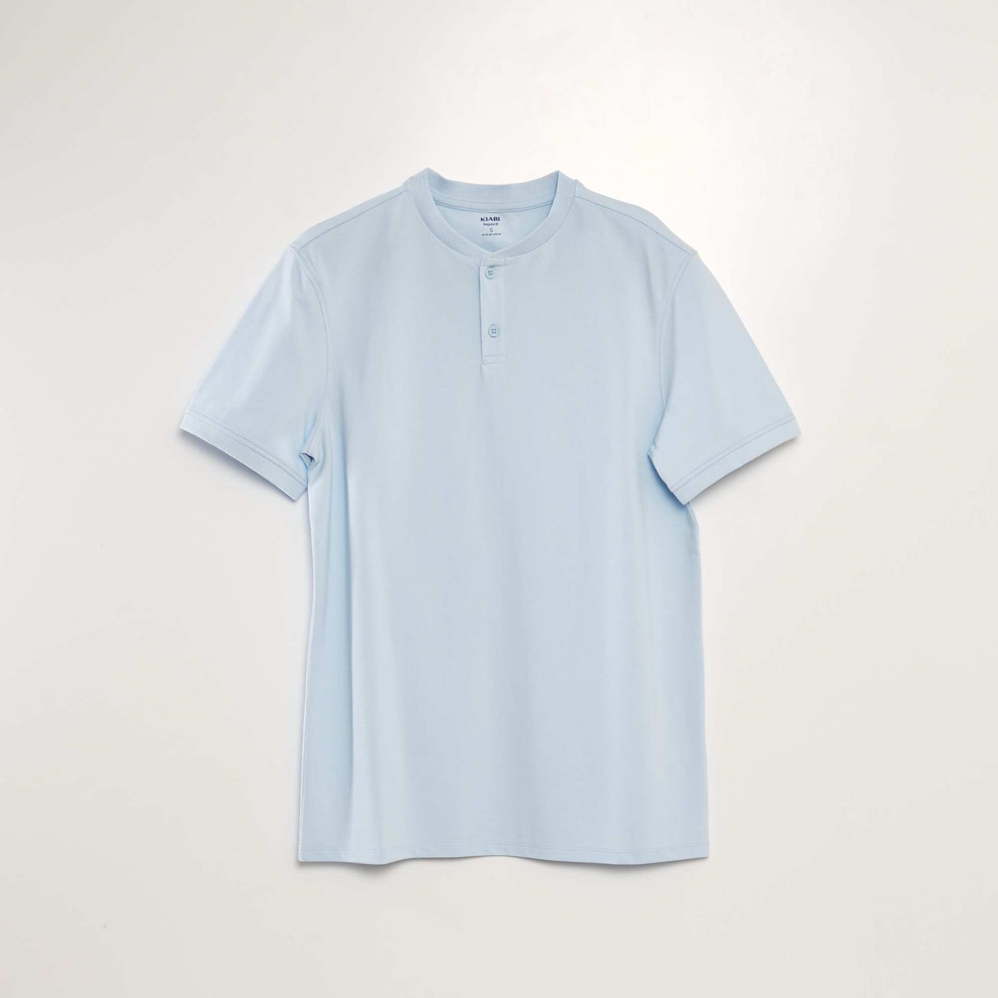 Polo en piqué de coton uni Bleu ciel