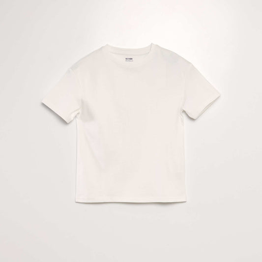 T-shirt uni en maille jersey épaisse - Tough Cotton™ BLANC