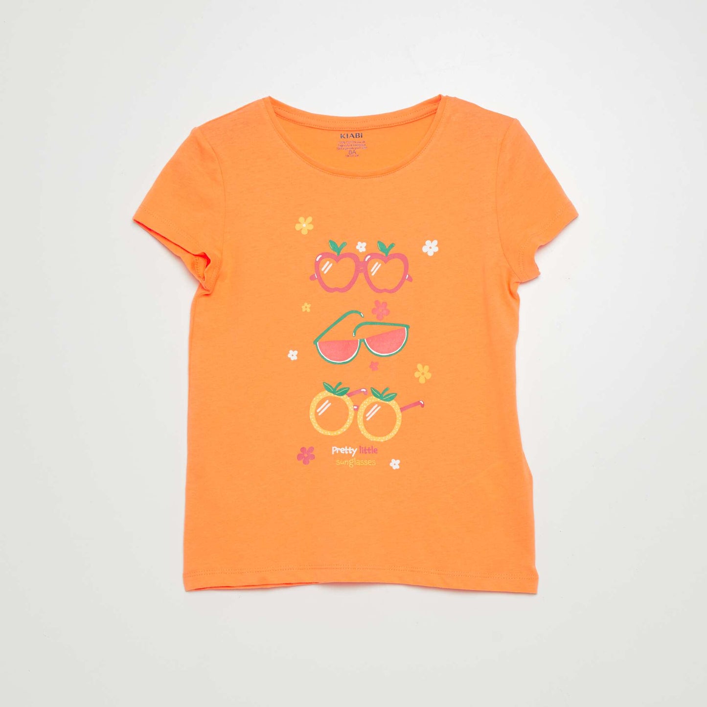 T-shirt en maille jersey imprimé Orange