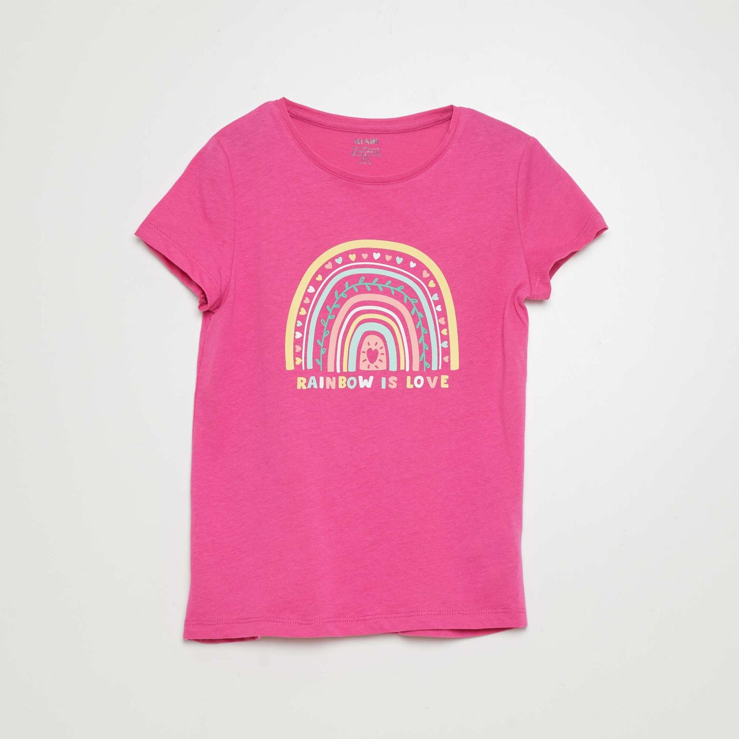 T-shirt en maille jersey imprimé Rose