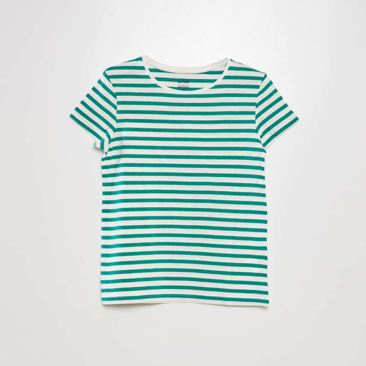 T-shirt imprimé marinière Vert