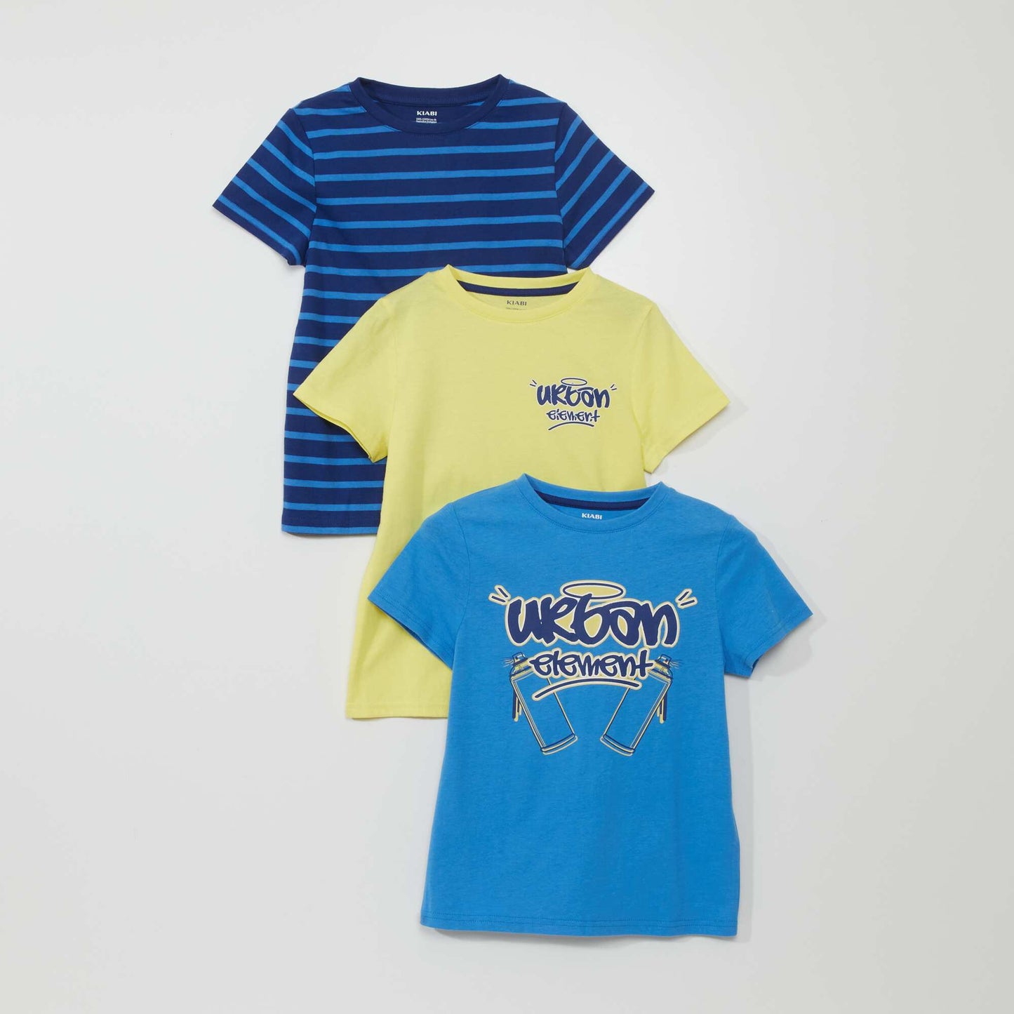 Lot de 3 t-shirts en jersey BLEU