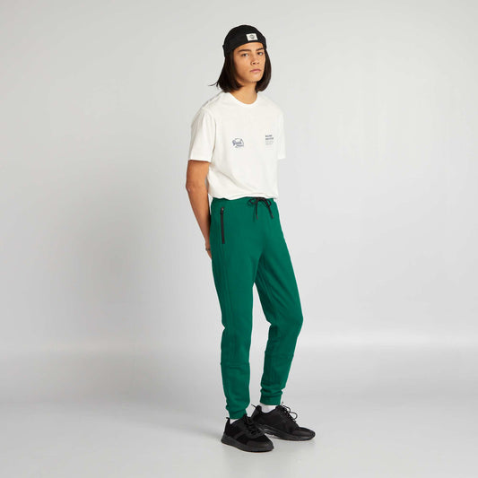 Pantalon de jogging à détails contrastés Vert