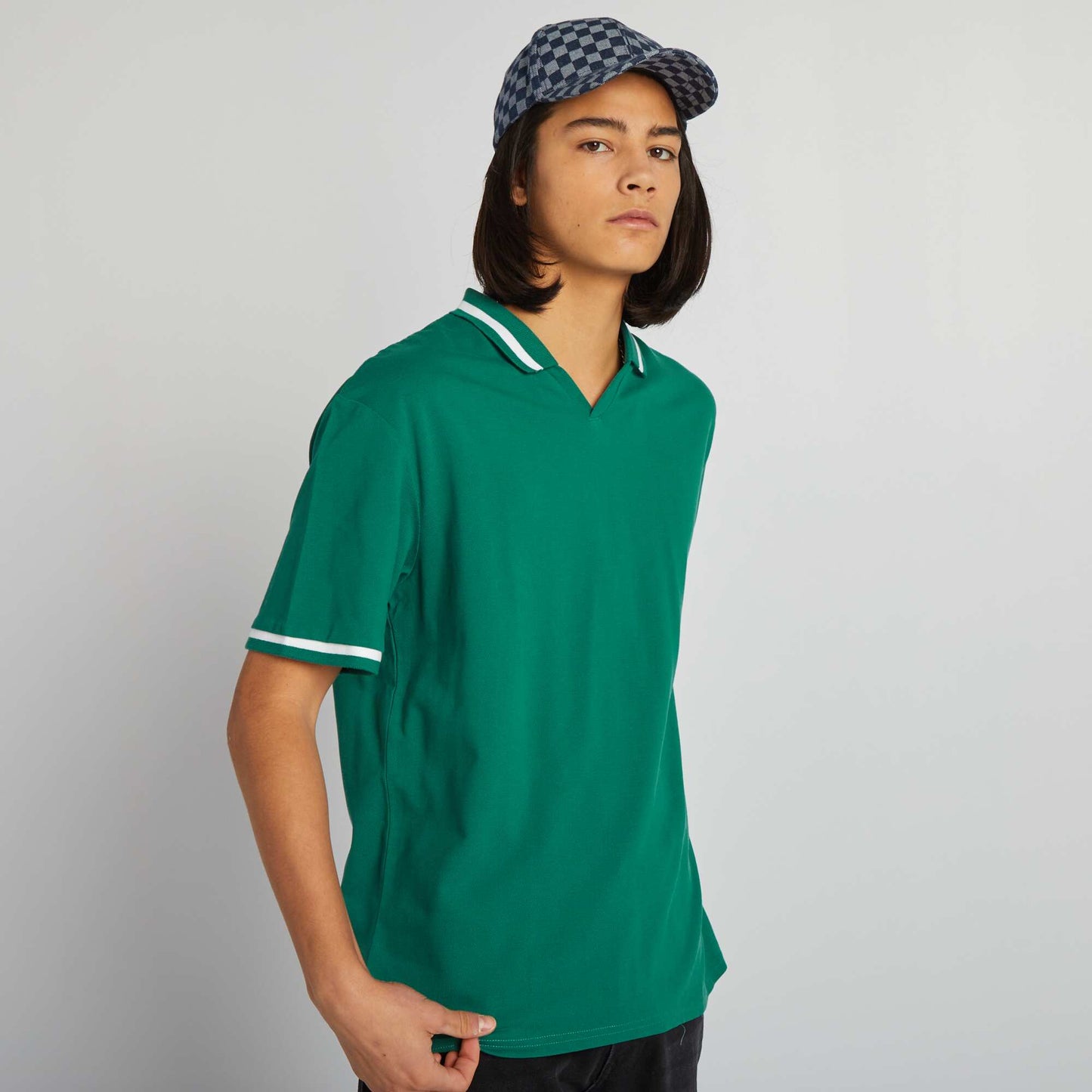 Polo en piqué de coton Vert