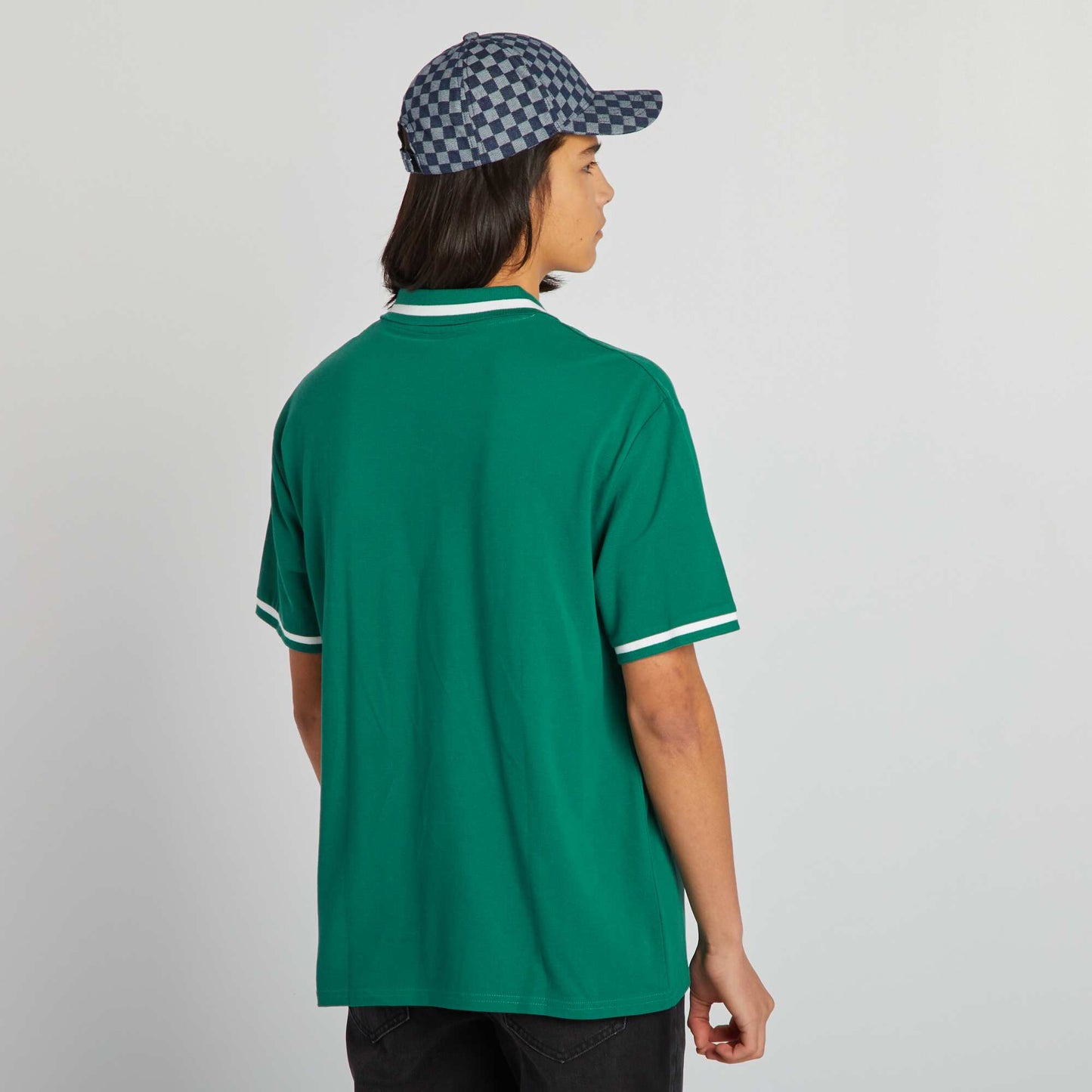 Polo en piqué de coton Vert