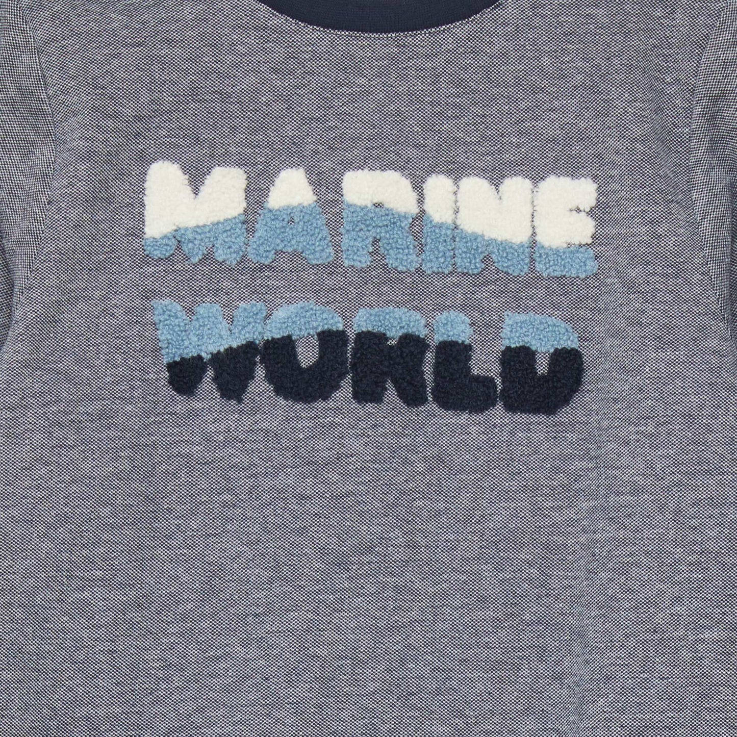 T-shirt en jersey animation bouclettes Marine