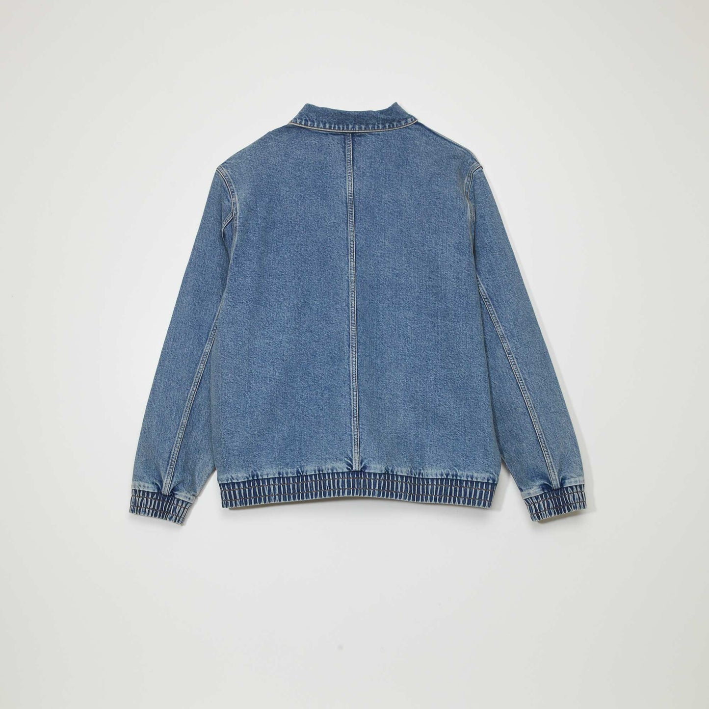 Veste zippée en jean Bleu