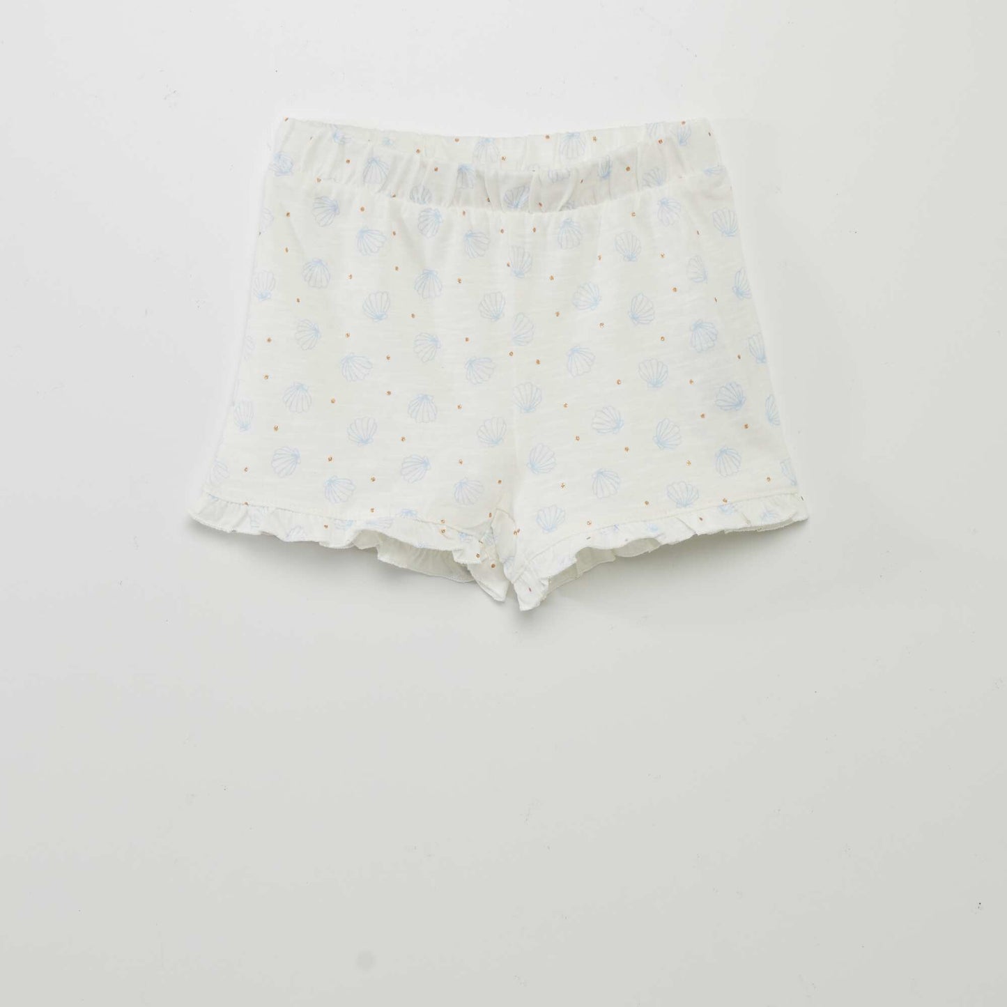 Ensemble pyjama short + t-shirt - 2 pièces Blanc