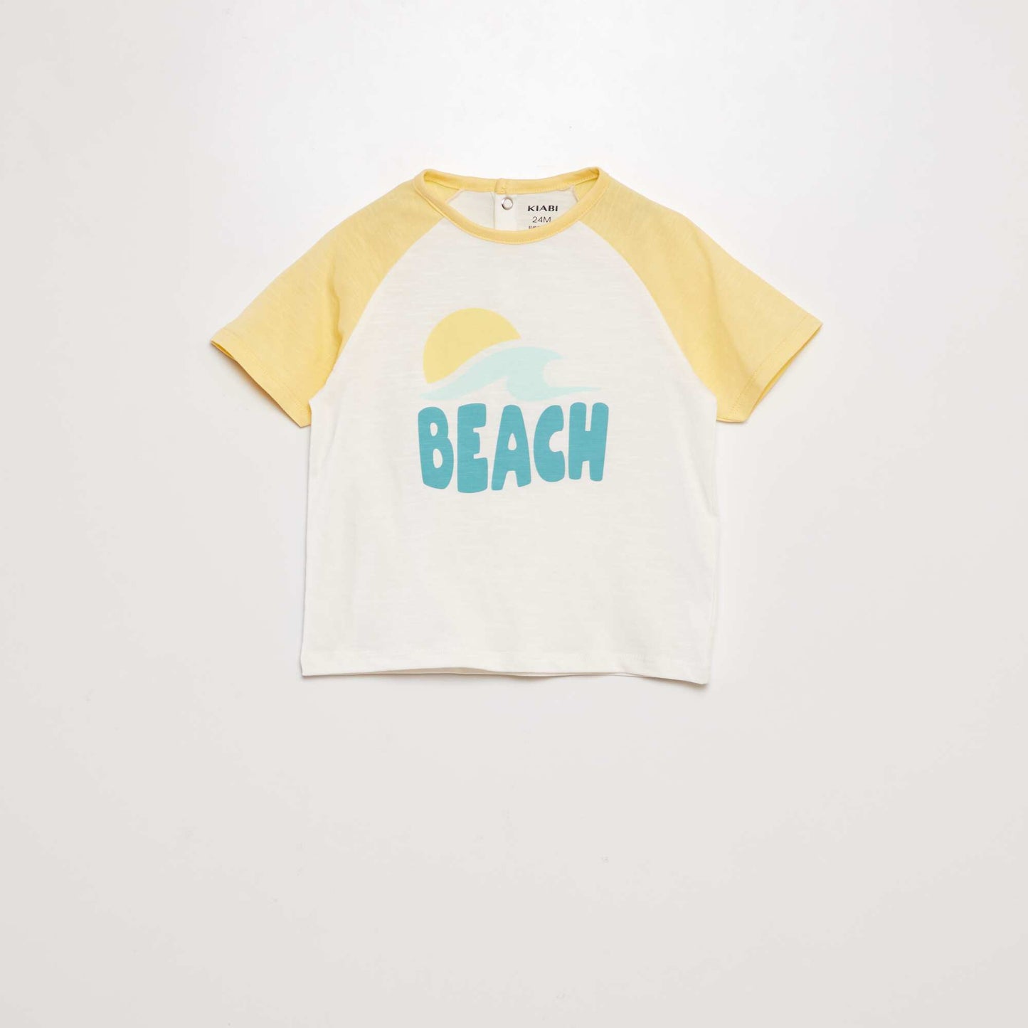 Ensemble short + t-shirt 'beach' - 2 pièces Jaune