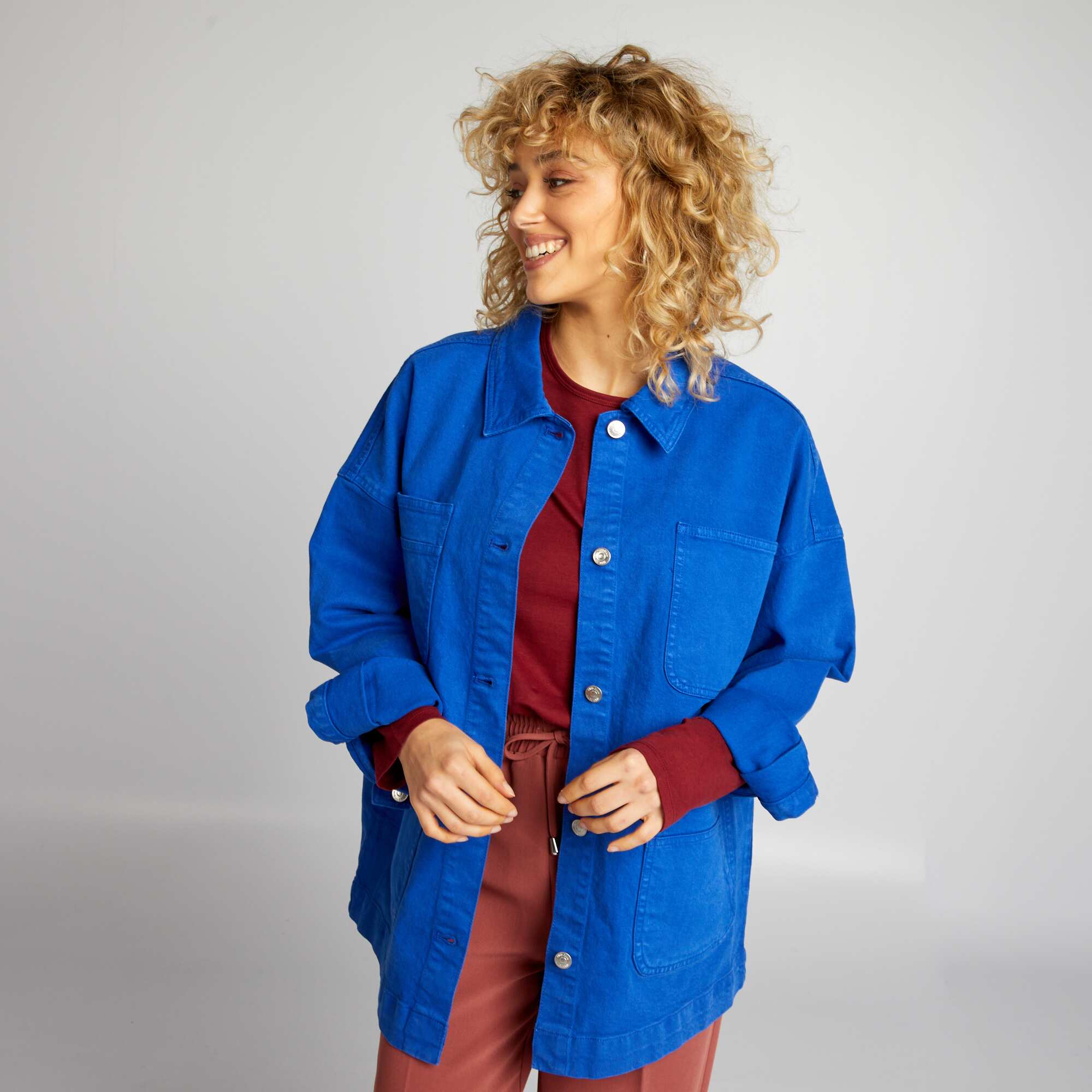 Veste en jean avec poches bleu Kiabi Nouvelle Caledonie