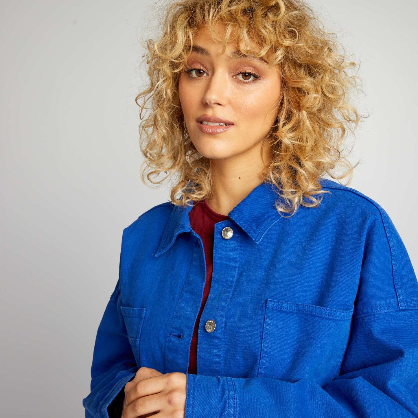 Veste en jean avec poches bleu