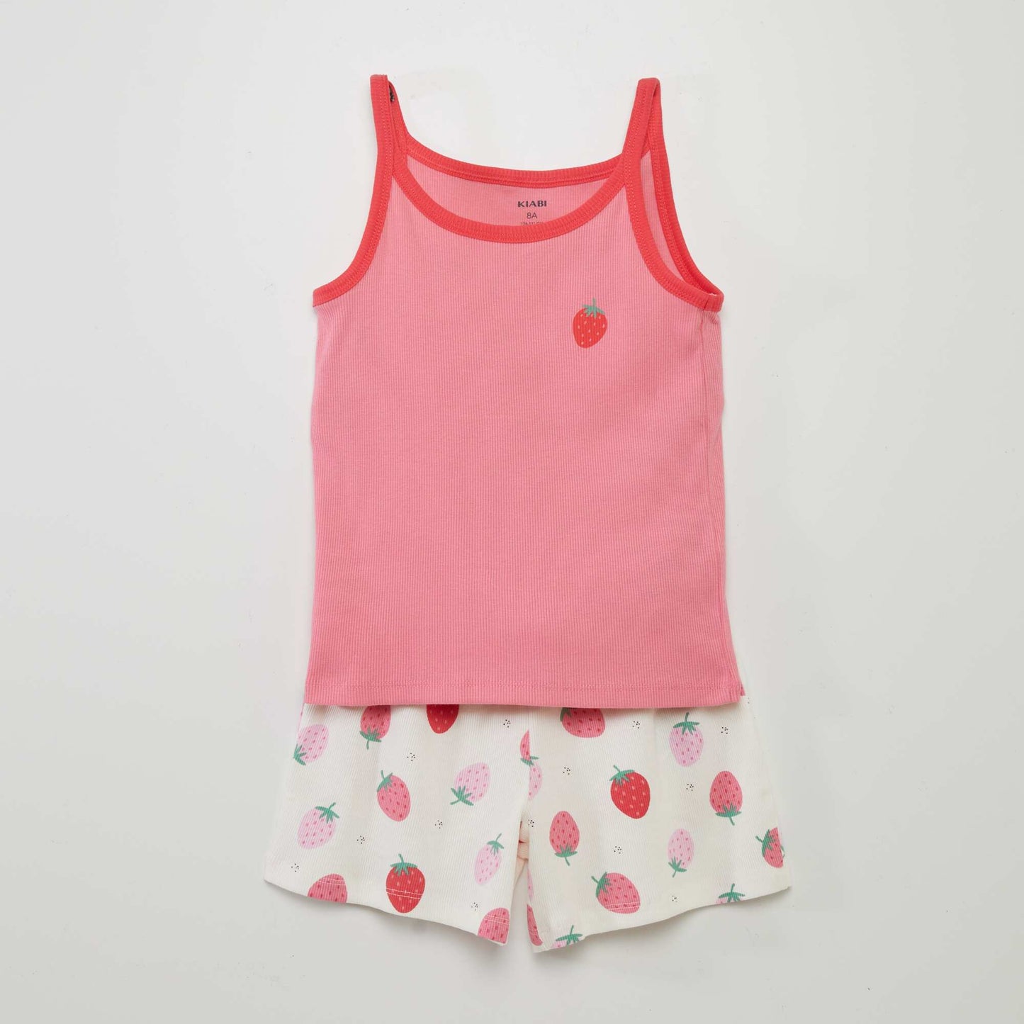 Pyjama court top + short - 2 pièces Rose