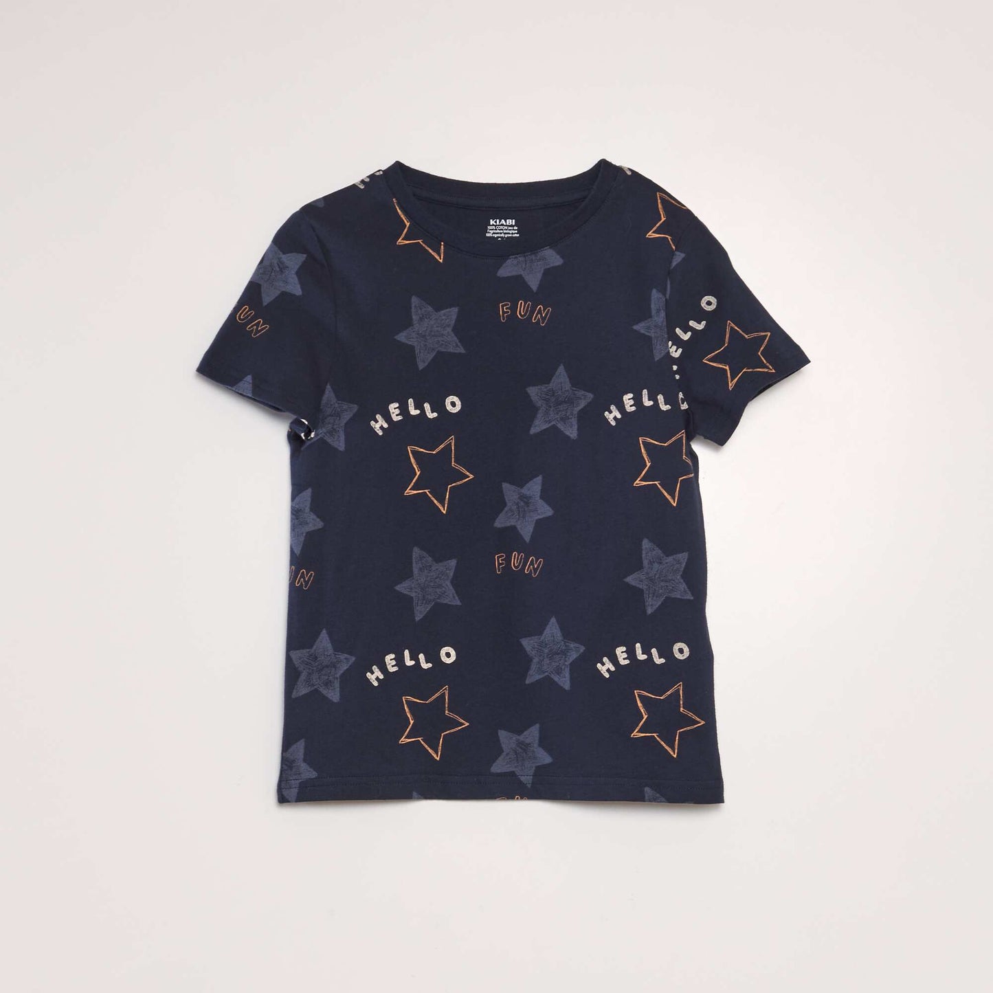 T-shirt imprimé BLEU MARINE