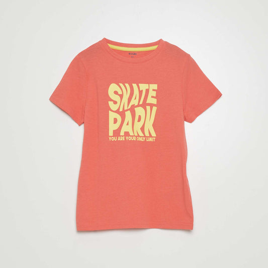 T-shirt à col rond en coton Orange