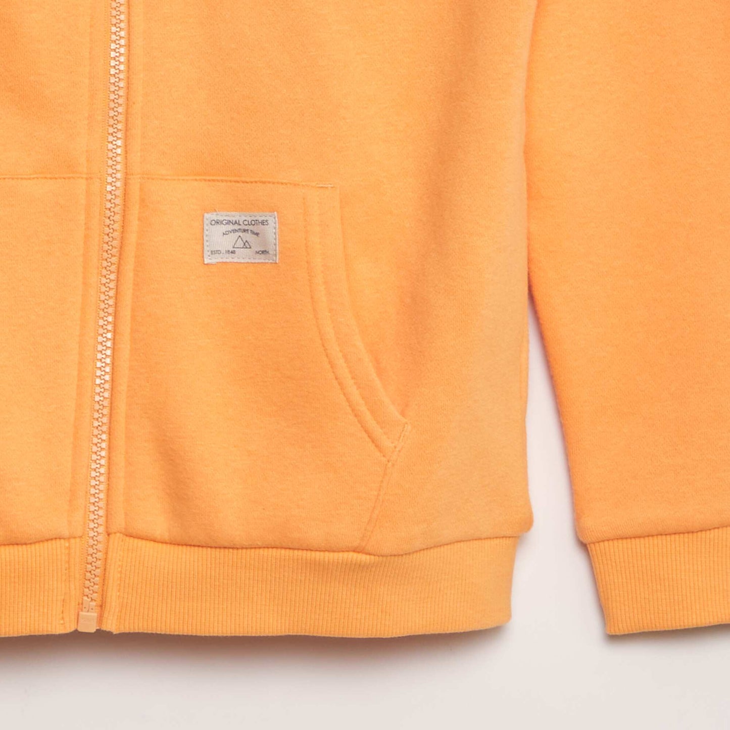 Sweat zippé à capuche Orange