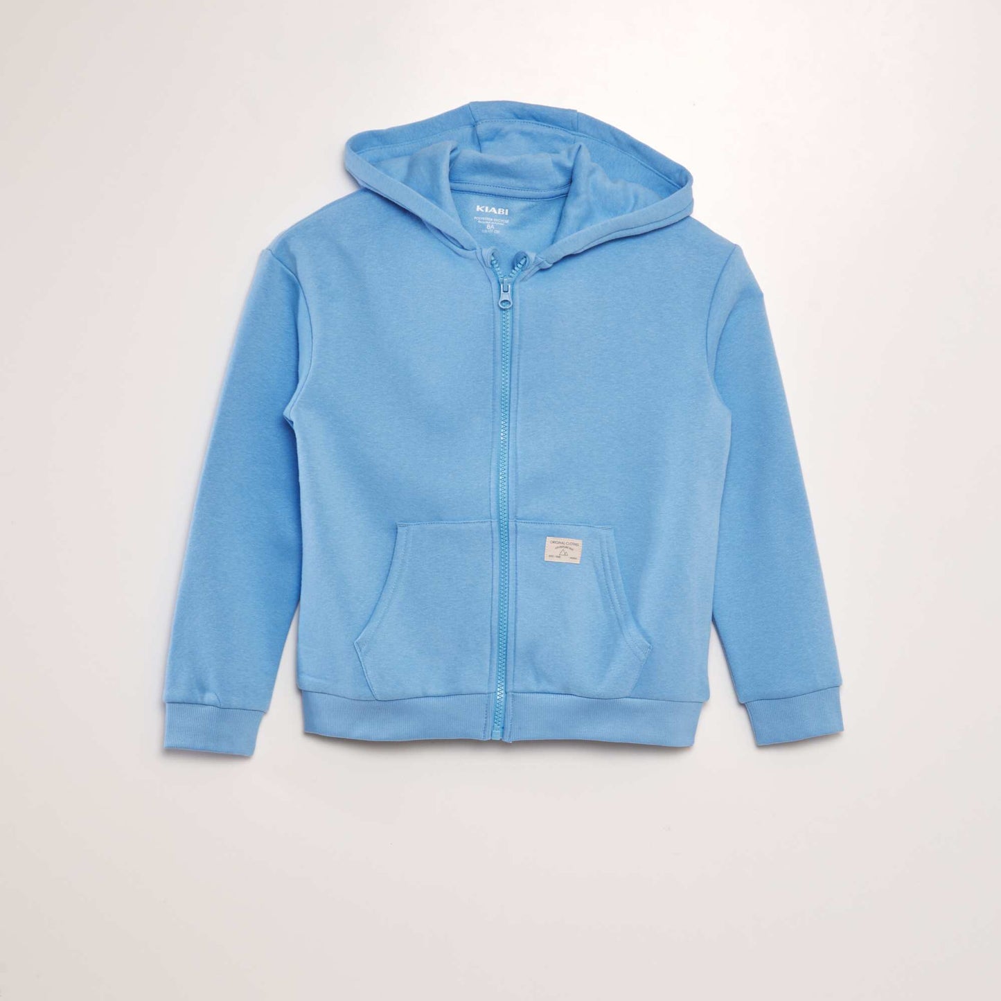 Sweat zippé à capuche Bleu