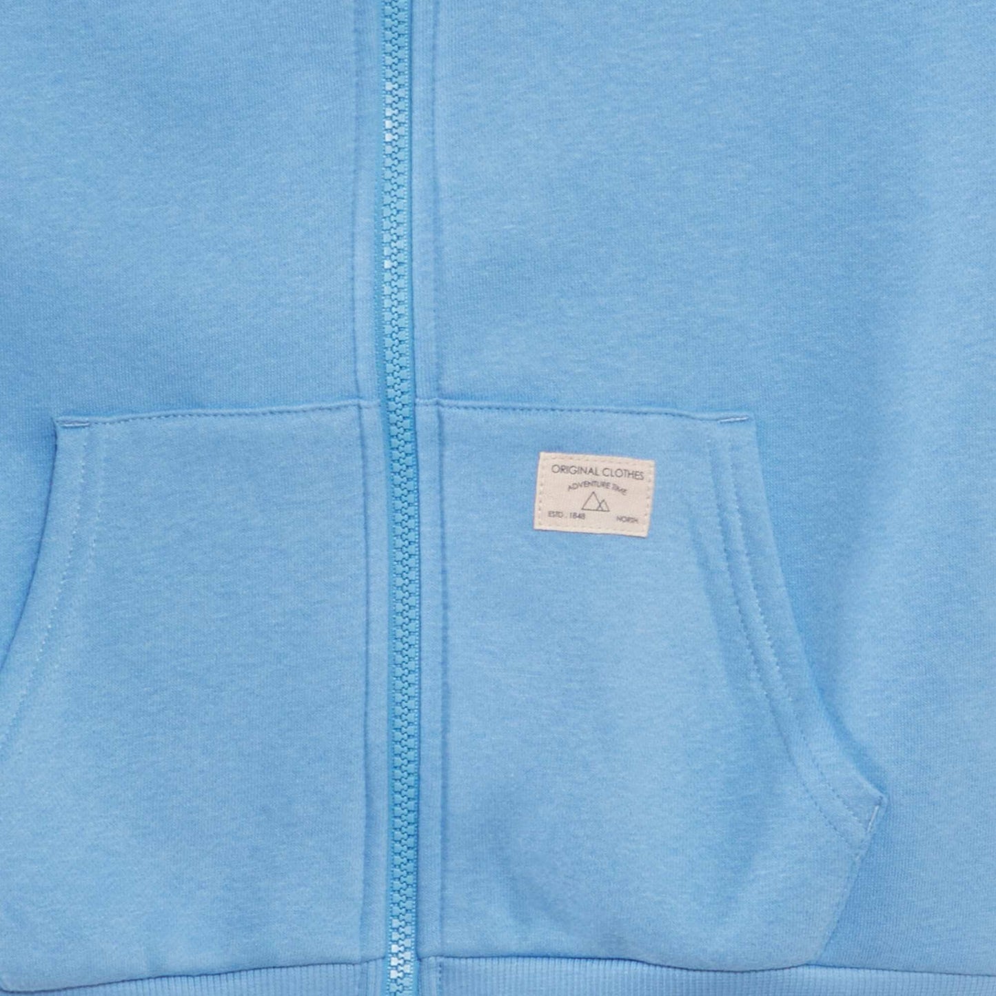 Sweat zippé à capuche Bleu