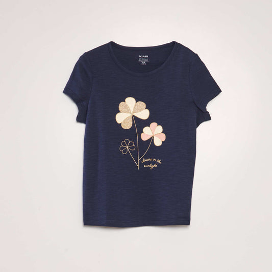 T-shirt forme boxy Bleu