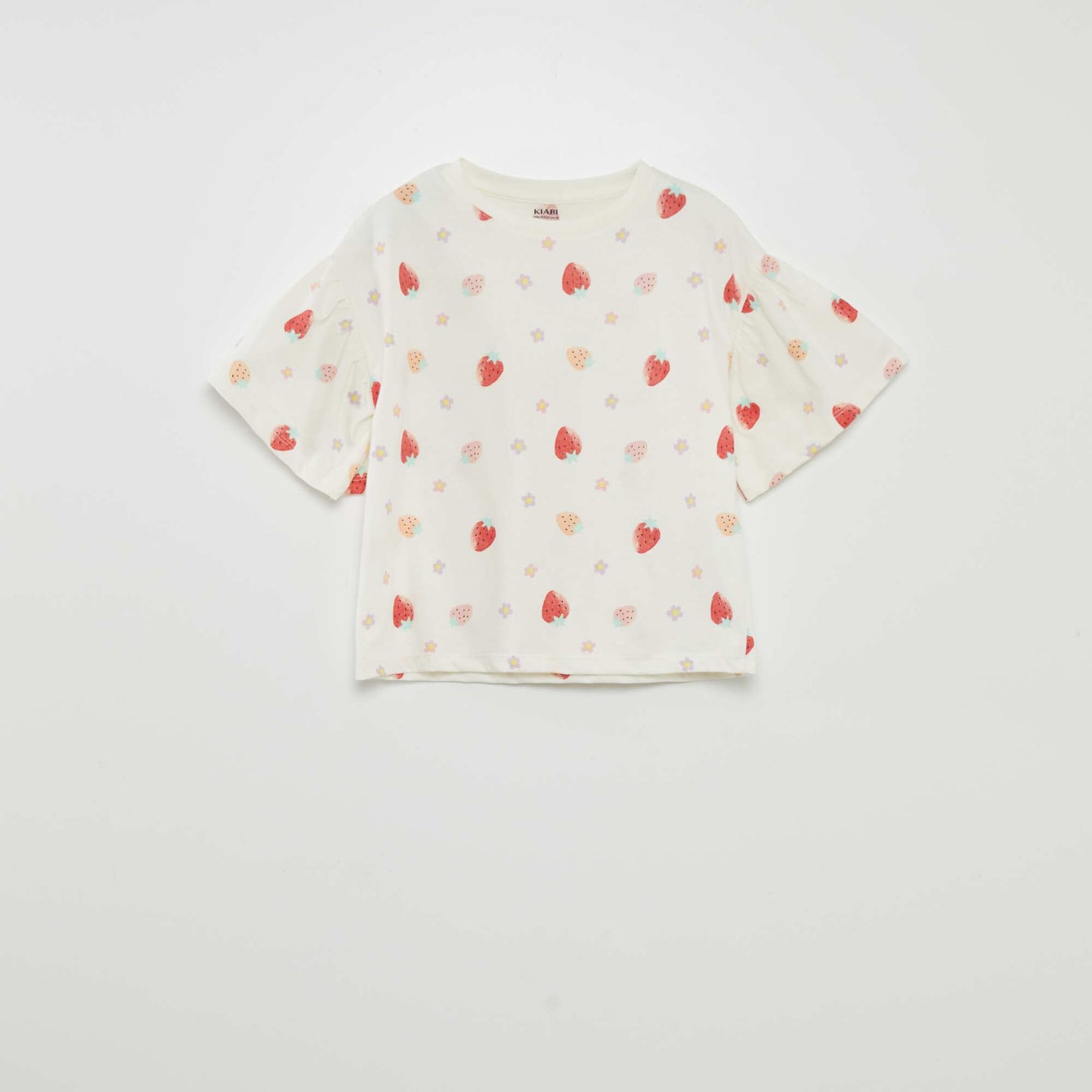 T-shirt imprimé 'fruits' manches courtes Blanc