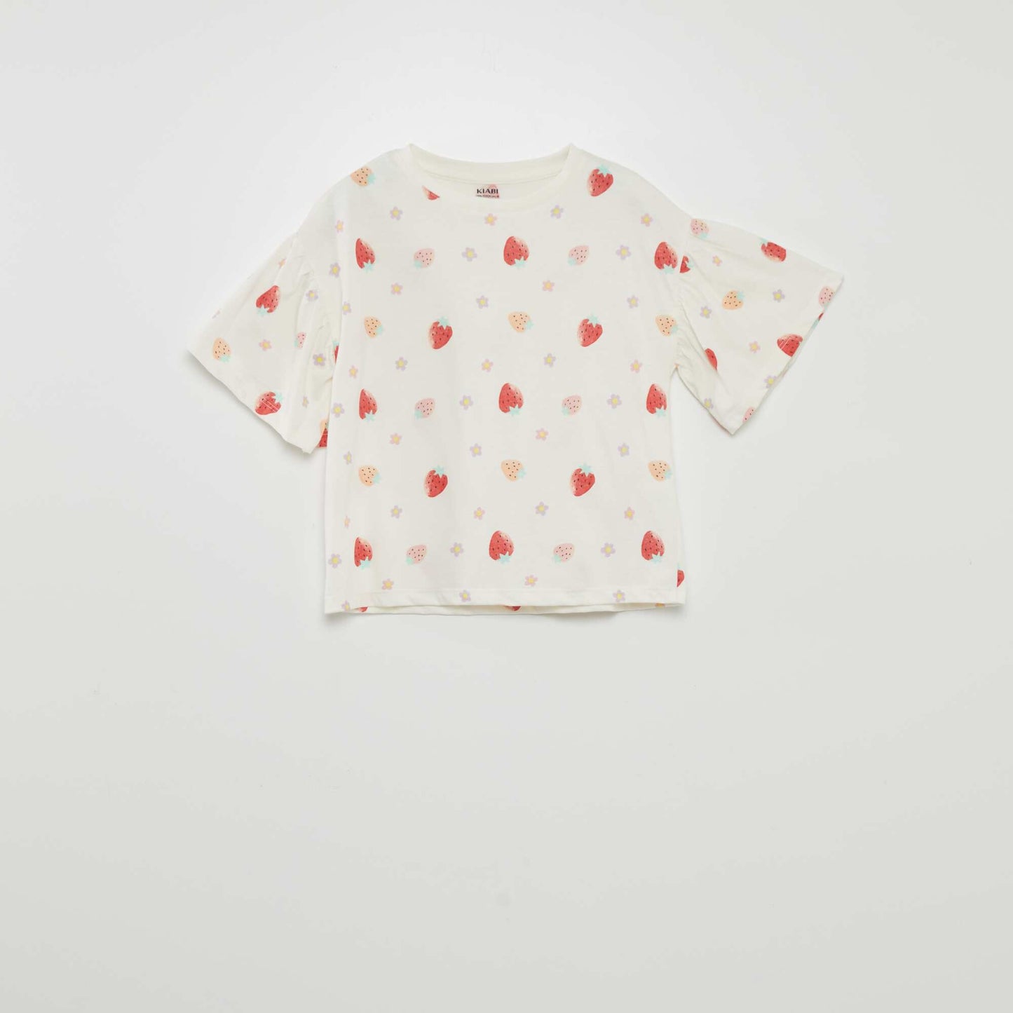 T-shirt imprimé 'fruits' manches courtes Blanc