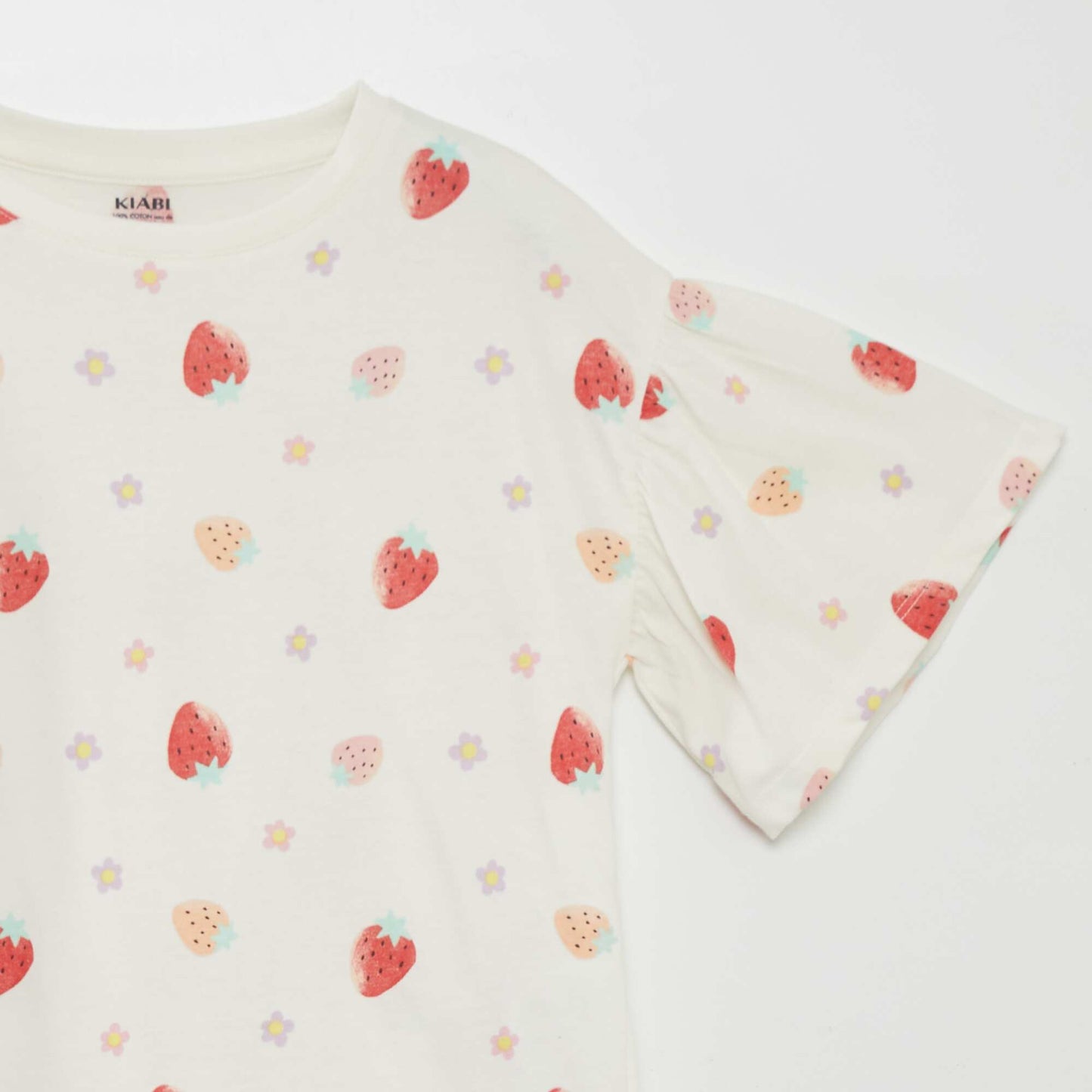 T-shirt imprimé 'fruits' manches courtes Blanc