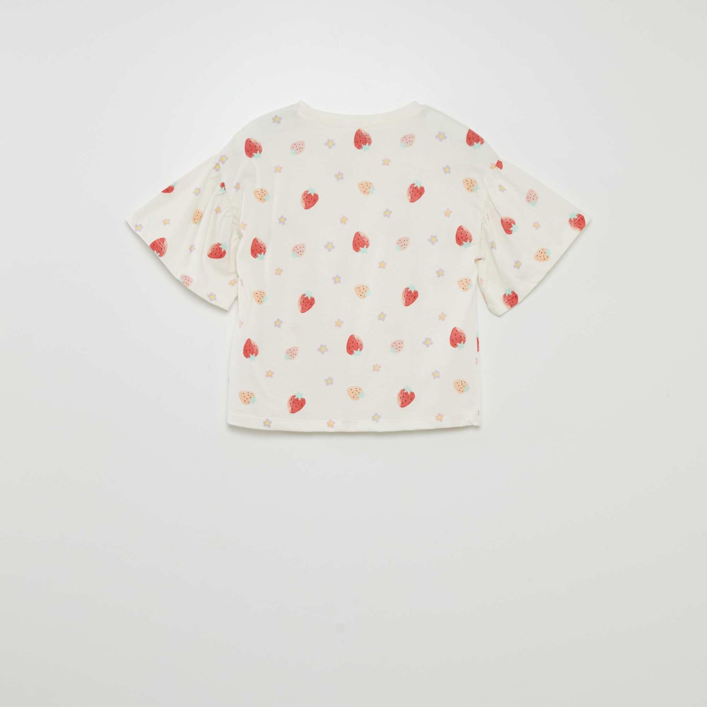 T-shirt imprimé 'fruits' manches courtes Blanc